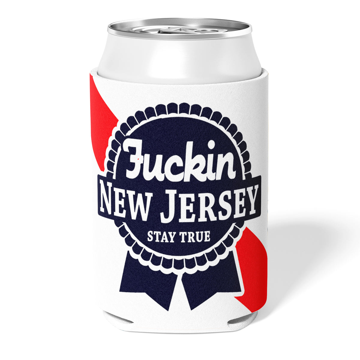 Wholesale ​Blue Ribbon Can Cooler - Shady Front