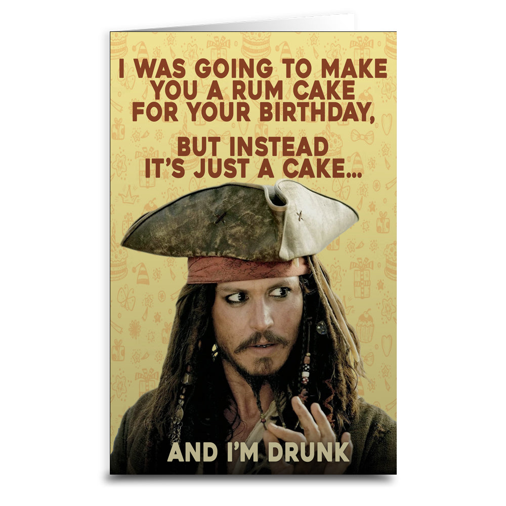 Wholesale ​I Was Going To Bake You a Rum Cake Birthday Card - Shady Front