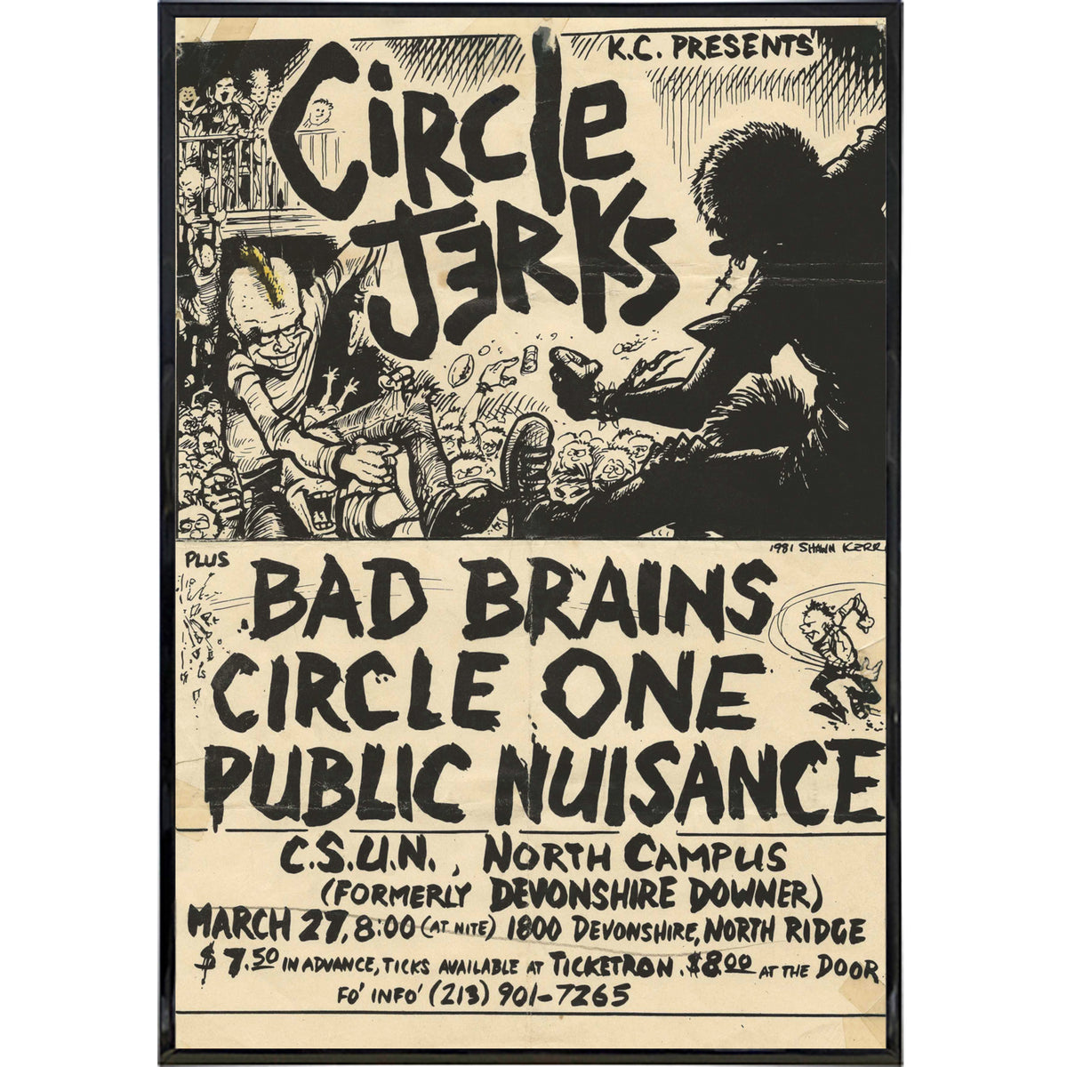 Wholesale ​Circle Jerks 1981 Show Poster Print - Shady Front