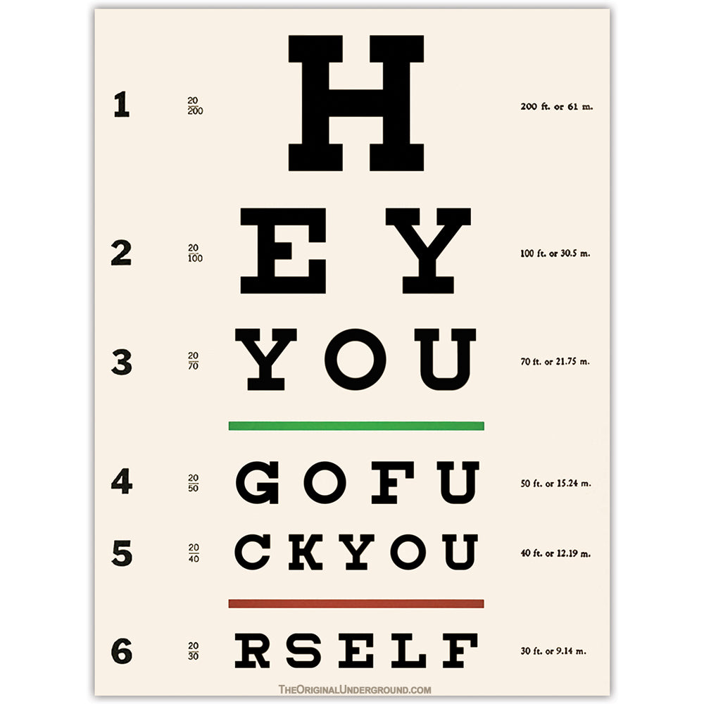 Wholesale ​Eye Test Chart Flexible Magnet - Shady Front