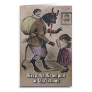 Wholesale ​Keep the Krampus in Christmas Greeting Card - Shady Front