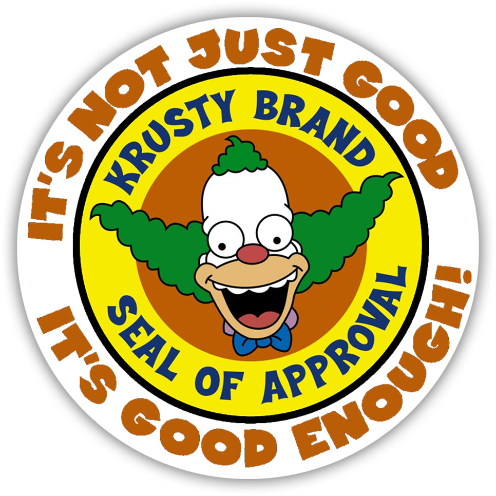 Wholesale ​Krusty Seal of Approval Sticker - Shady Front