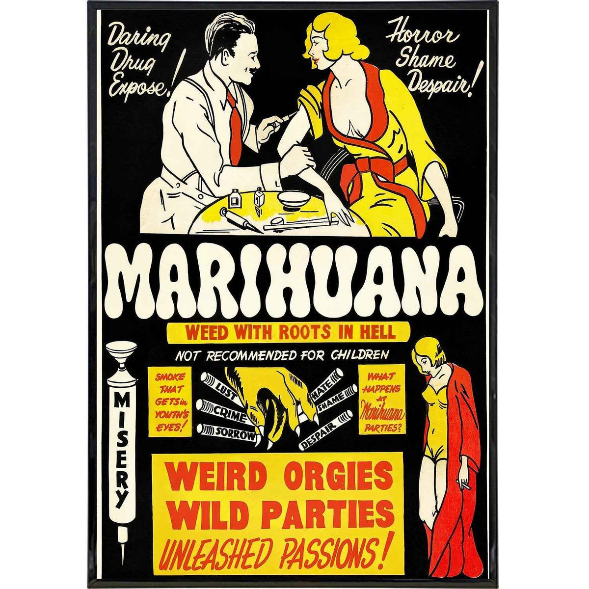 Wholesale ​Marijuana "Roots In Hell" Film Poster Print - Shady Front