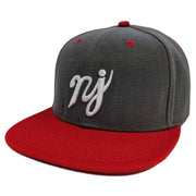 Wholesale ​Red + Heather Grey "NJ" Hat - Shady Front