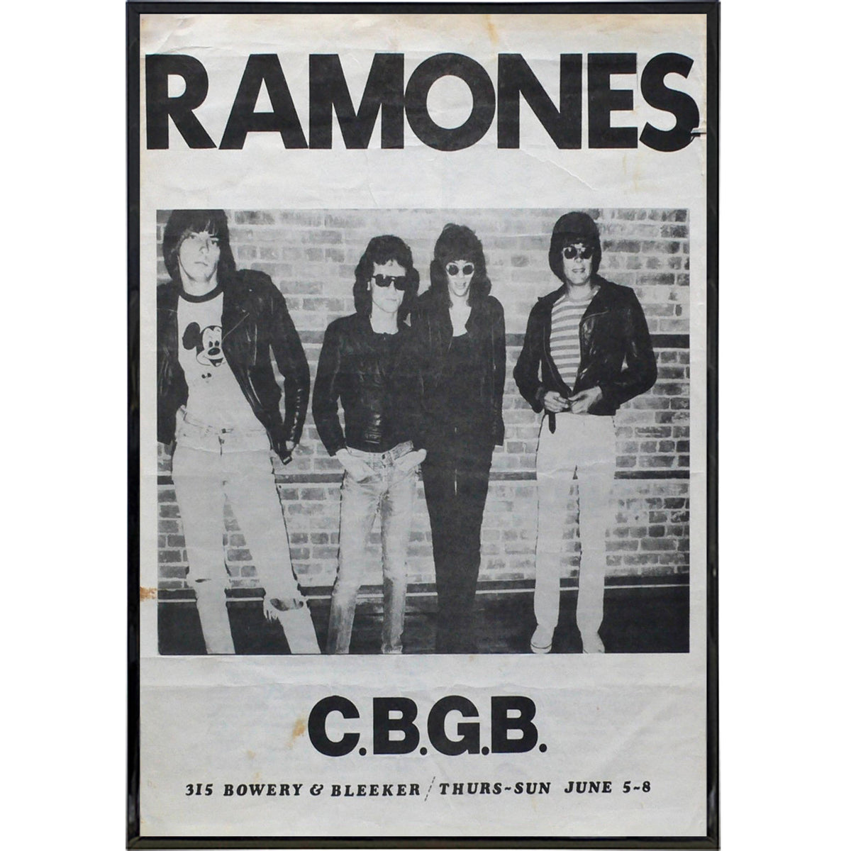 Wholesale ​Ramones at CBGB 1975 Show Poster Print - Shady Front
