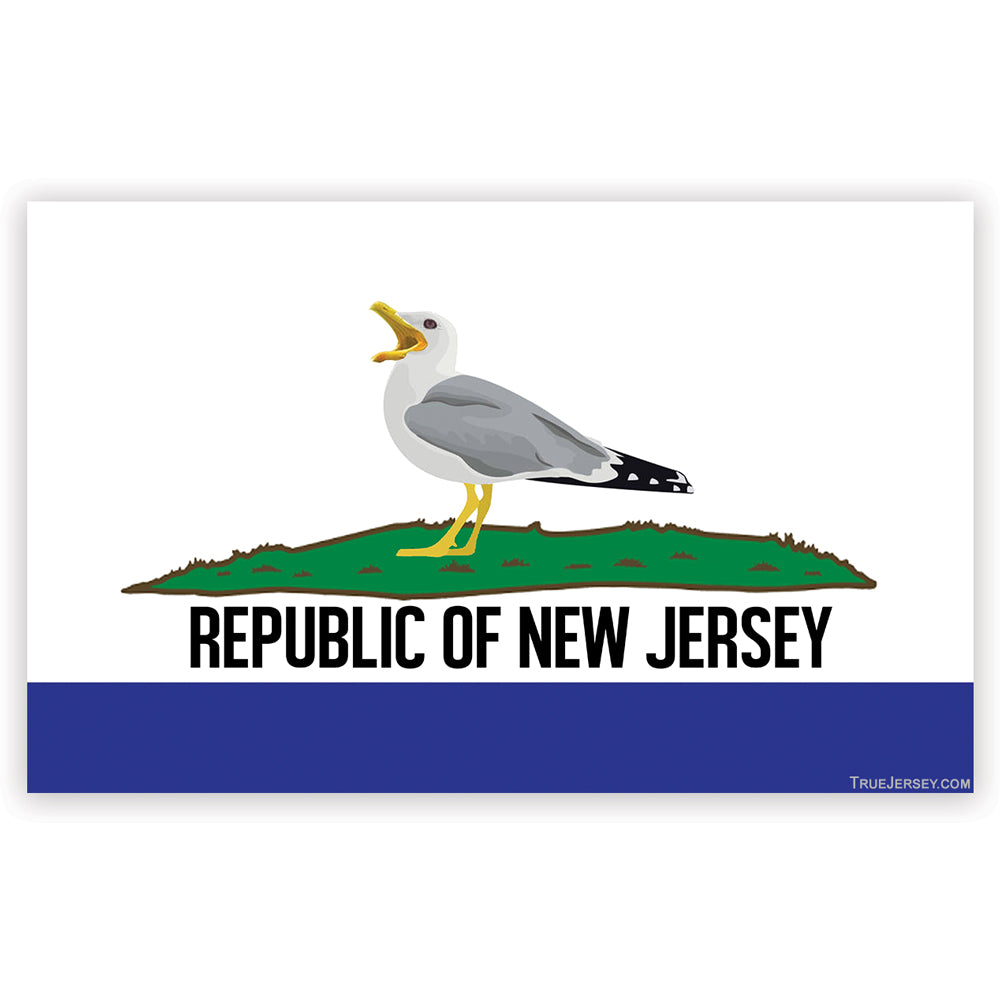 Wholesale ​Republic of New Jersey Flexible Magnet - Shady Front