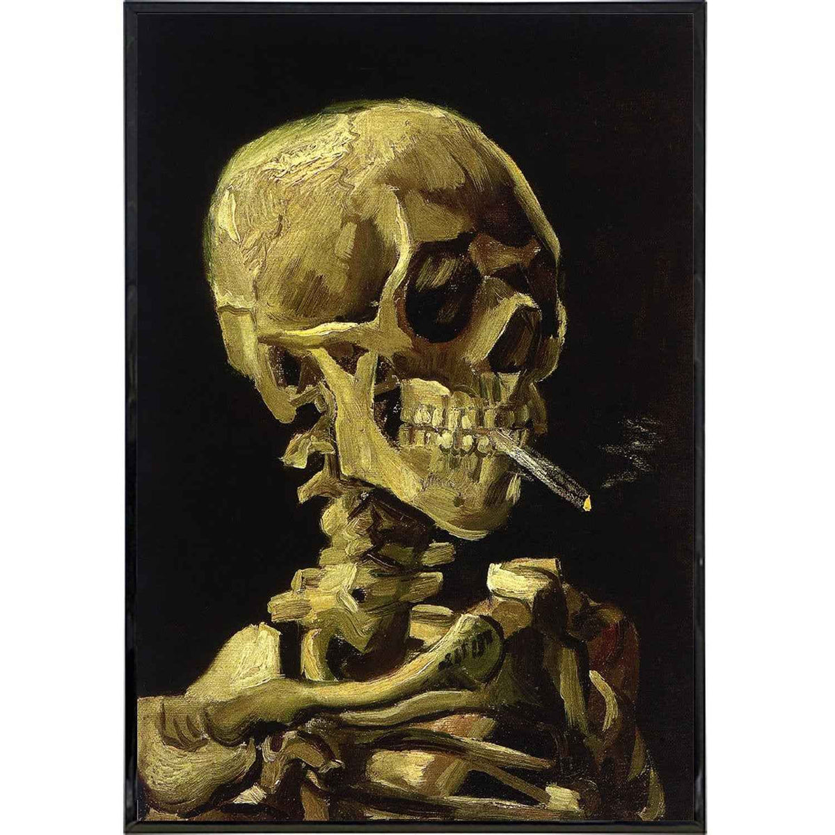 Wholesale ​Smoking Skeleton by Vincent van Gogh Print - Shady Front