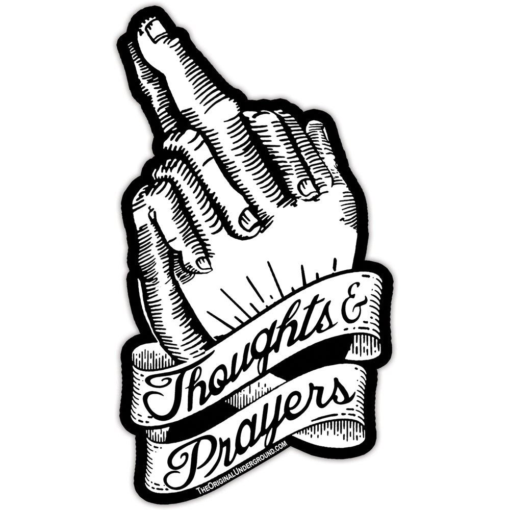 Wholesale ​Thoughts and Prayers Flexible Magnet - Shady Front